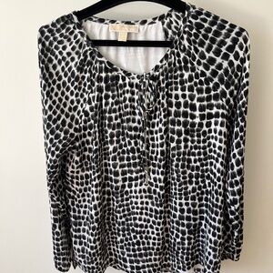 Michael kors 1/4 zip tie front tunic size 10